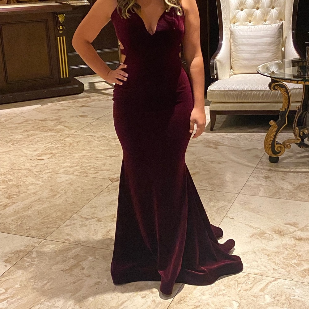 Jessica angel Velvet evening gown